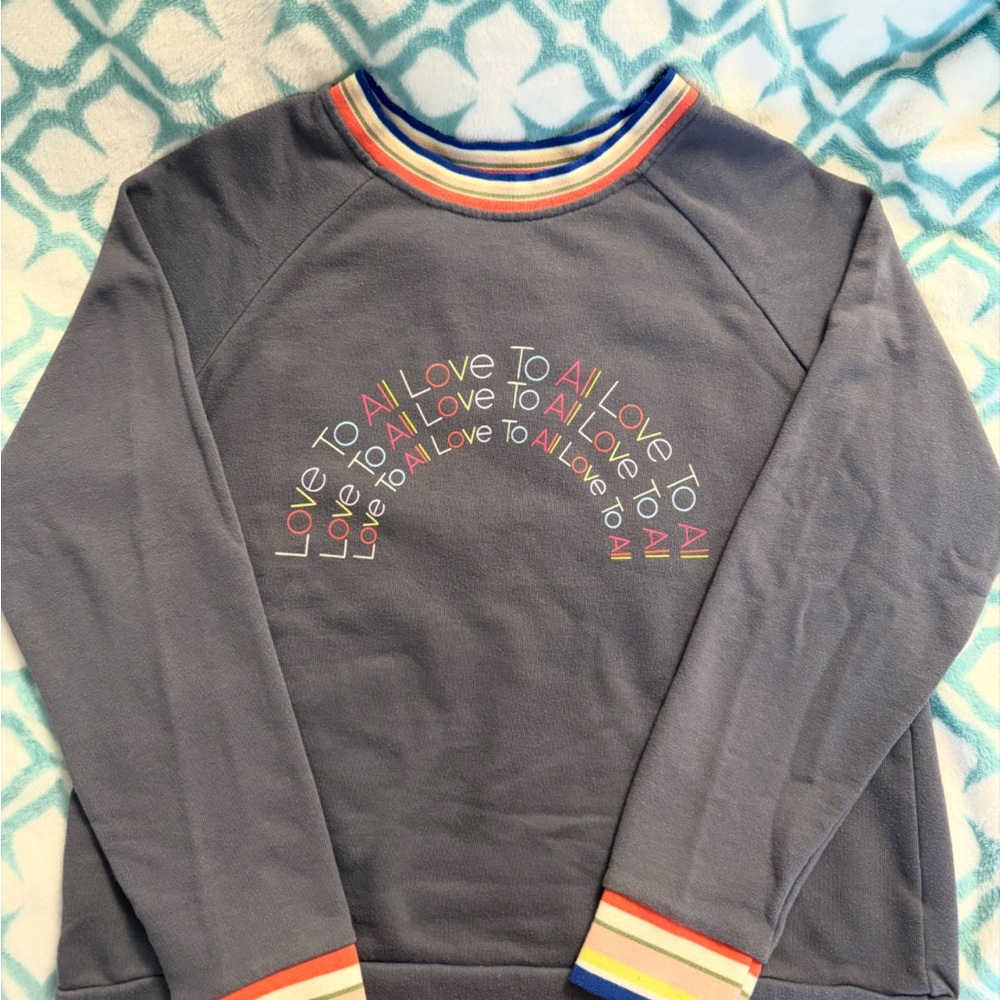 Time and Tru Gray Love Sweatshirt